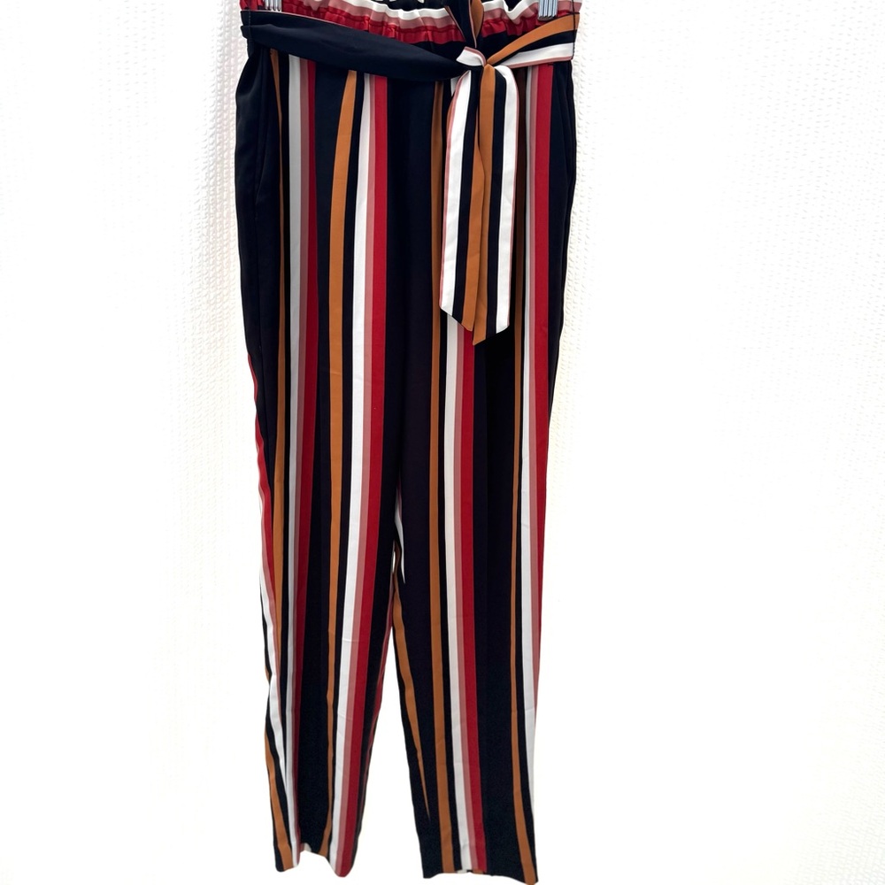 Express Stripe Paper Bag Waist Ankle Fit Pants Size XXS